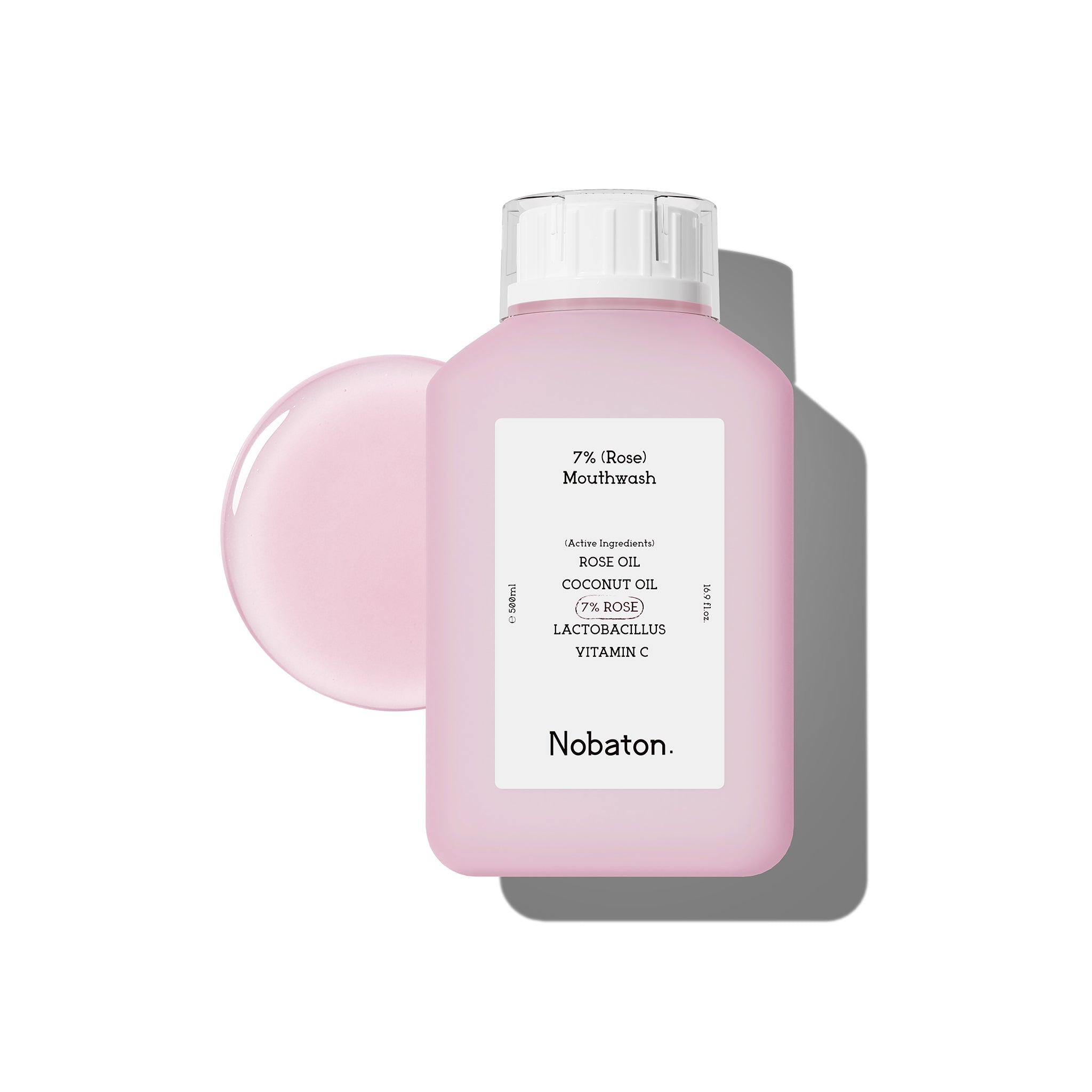 Nobaton. 7％ローズ配合 マウスウォッシュ（500ml / 16.9 fl oz）